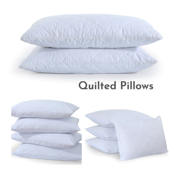 Quilted Pillows Hotel Quality Bounce Back Deep Filled Soft Bed Pillow Bed Slat Replacements